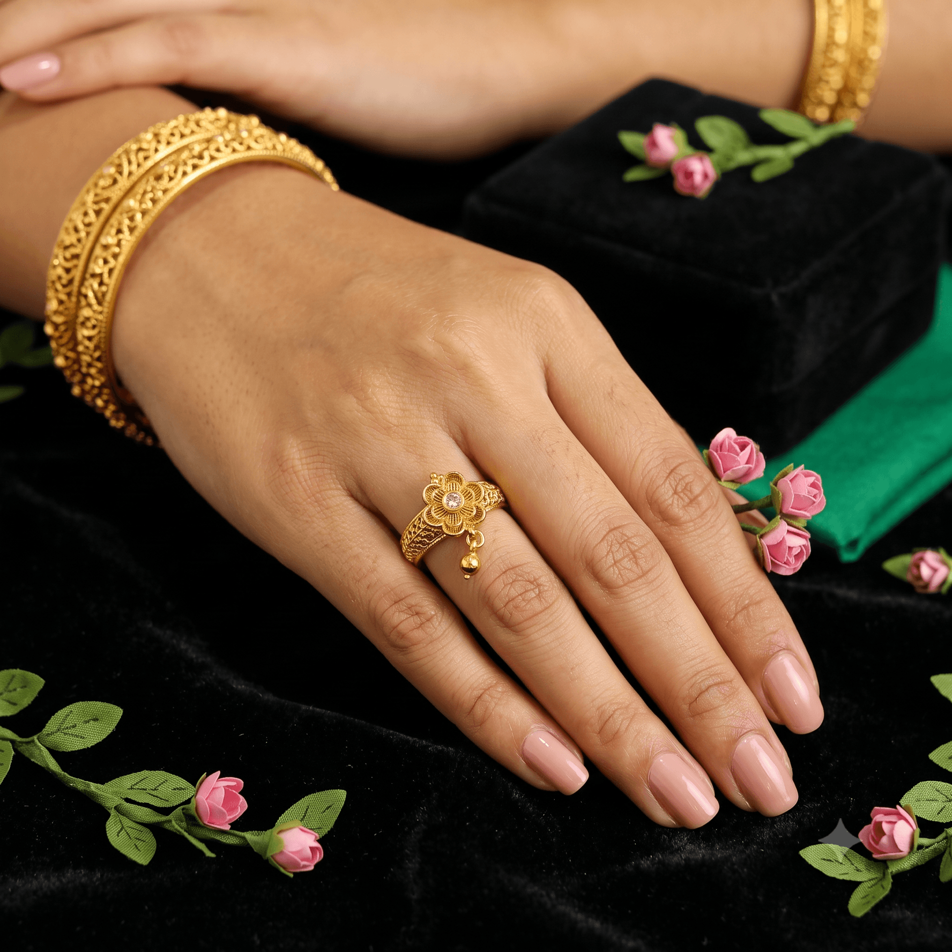 Gold Bangle Set